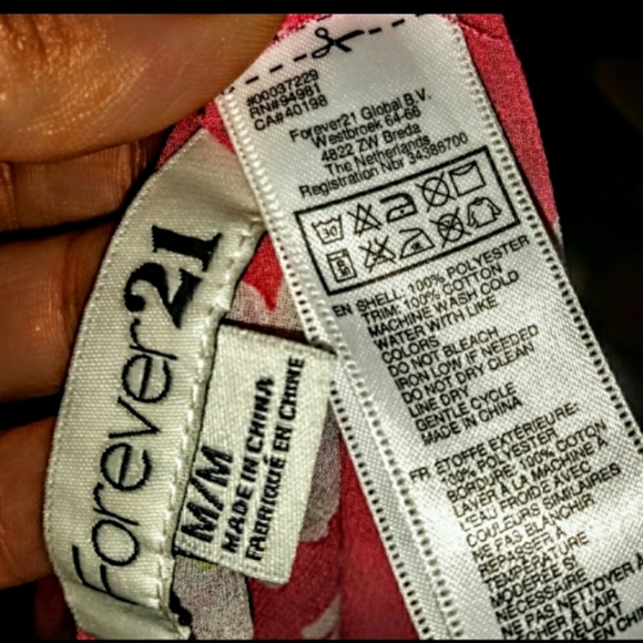 Forever 21 Cover Up Size M Daisy Peplum Racerback - Picture 9 of 10